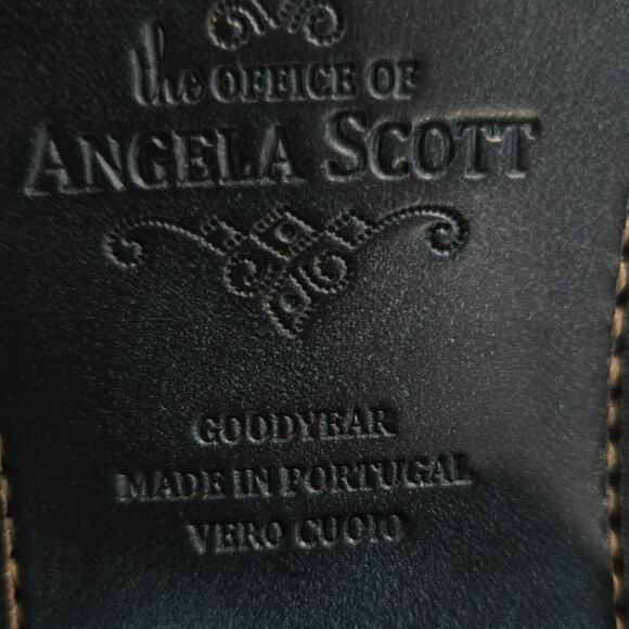 The Office of Angela Scott Ms. Neale Leather Oxfords In Sage Size EU 39.5 US 9.5 - Picture 8 of 10